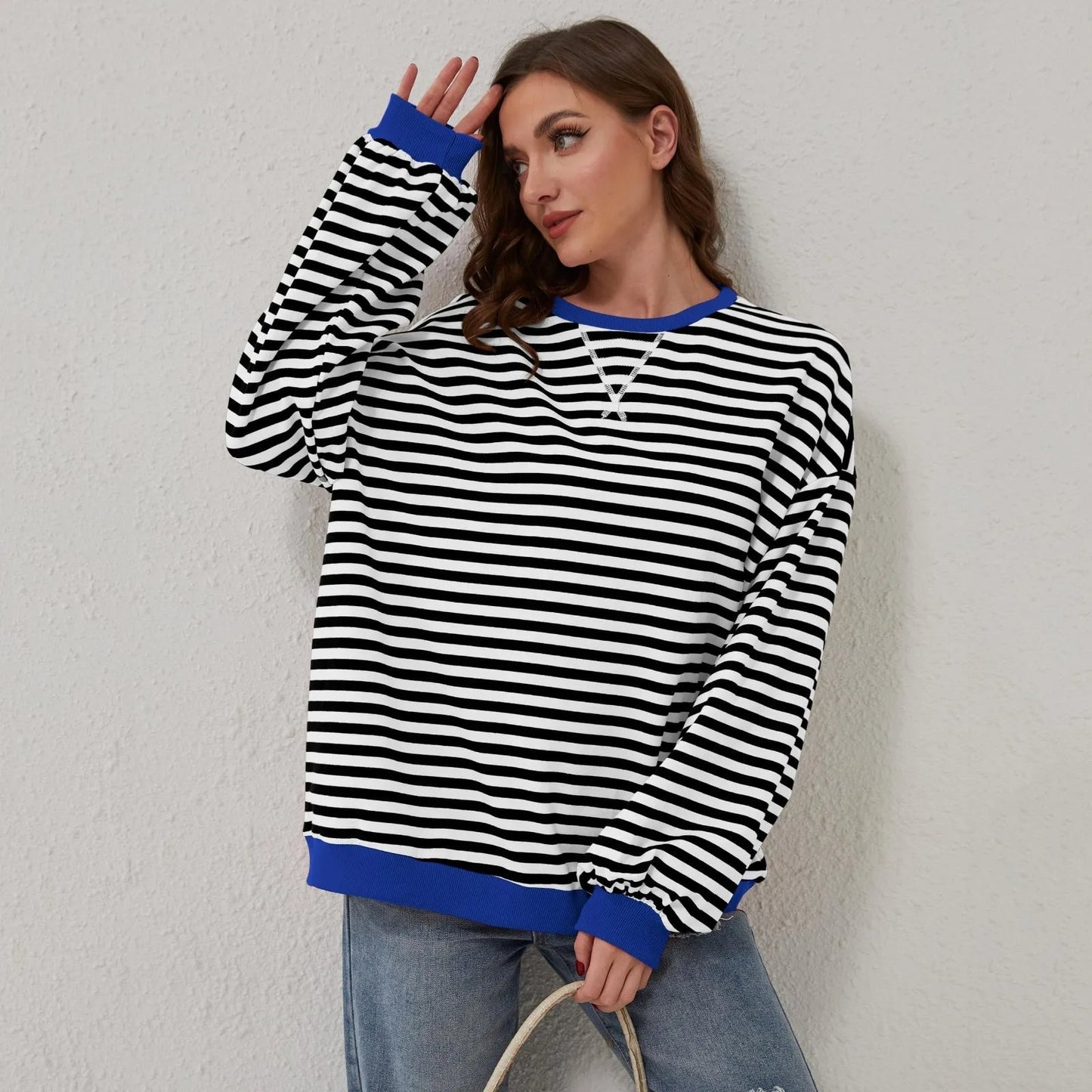 Mia Women's Striped Sweater
