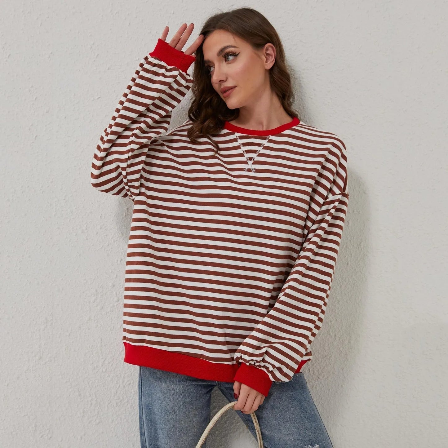 Mia Women's Striped Sweater
