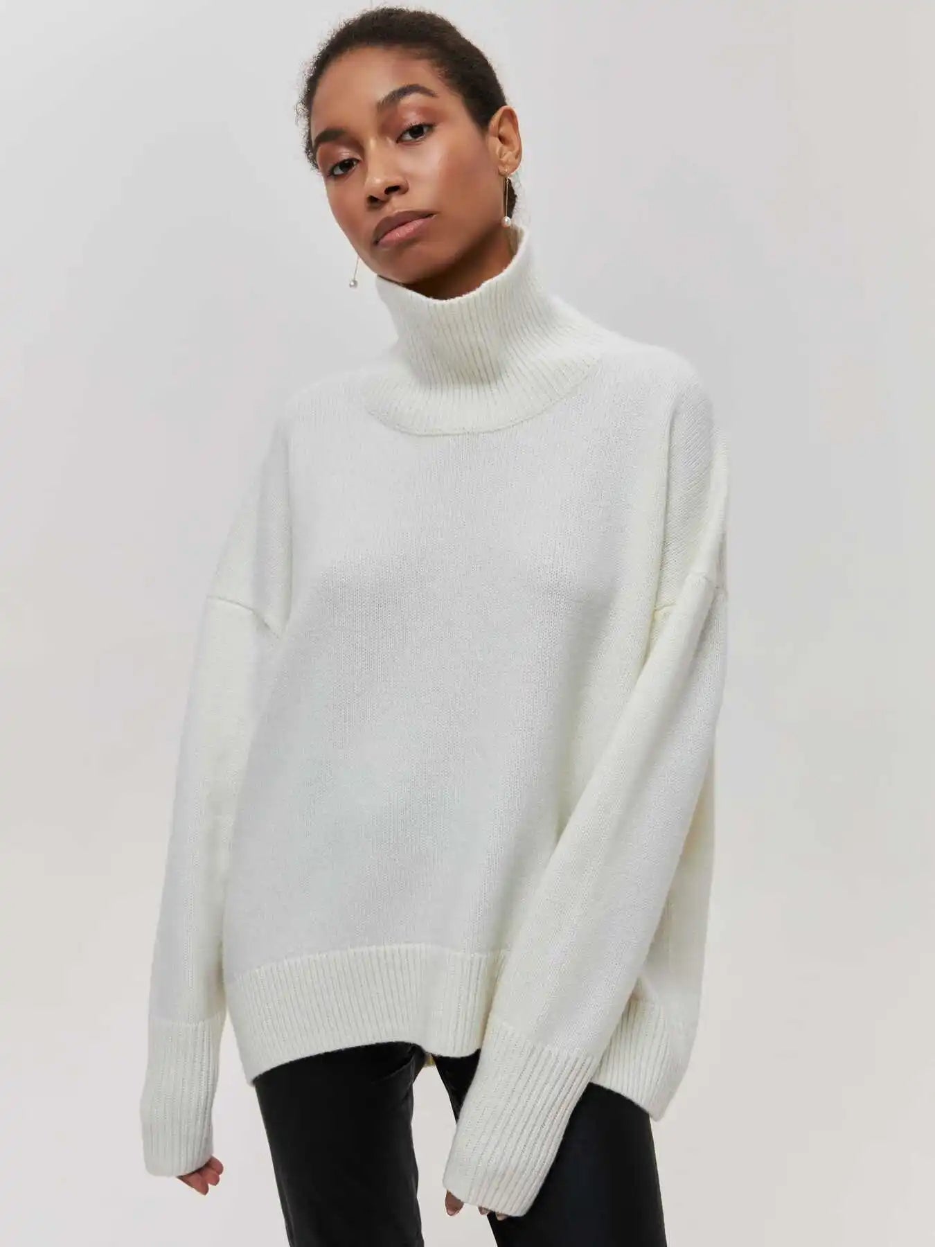 Mia Women's Cozy Turtleneck Sweater