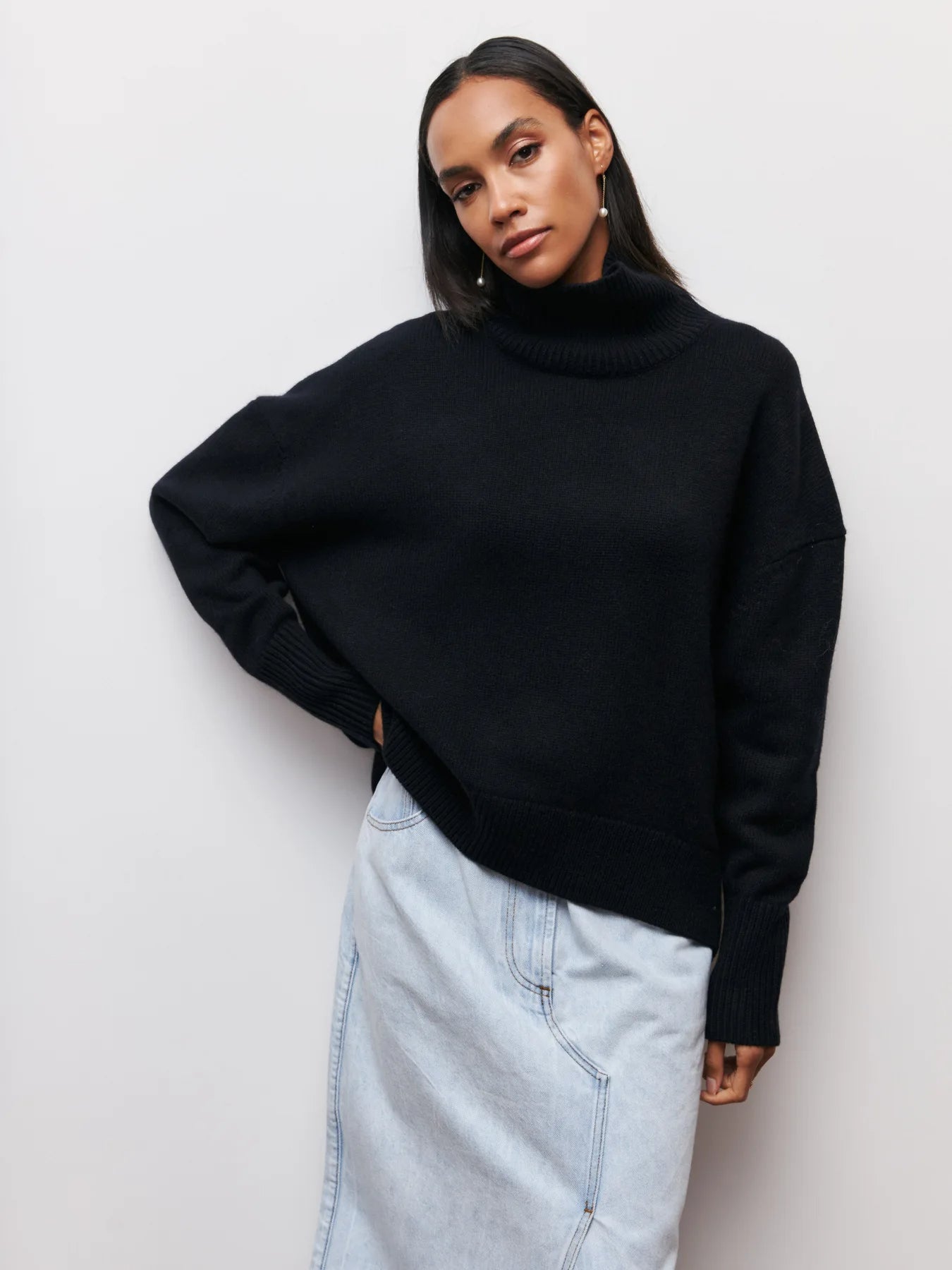 Mia Women's Cozy Turtleneck Sweater