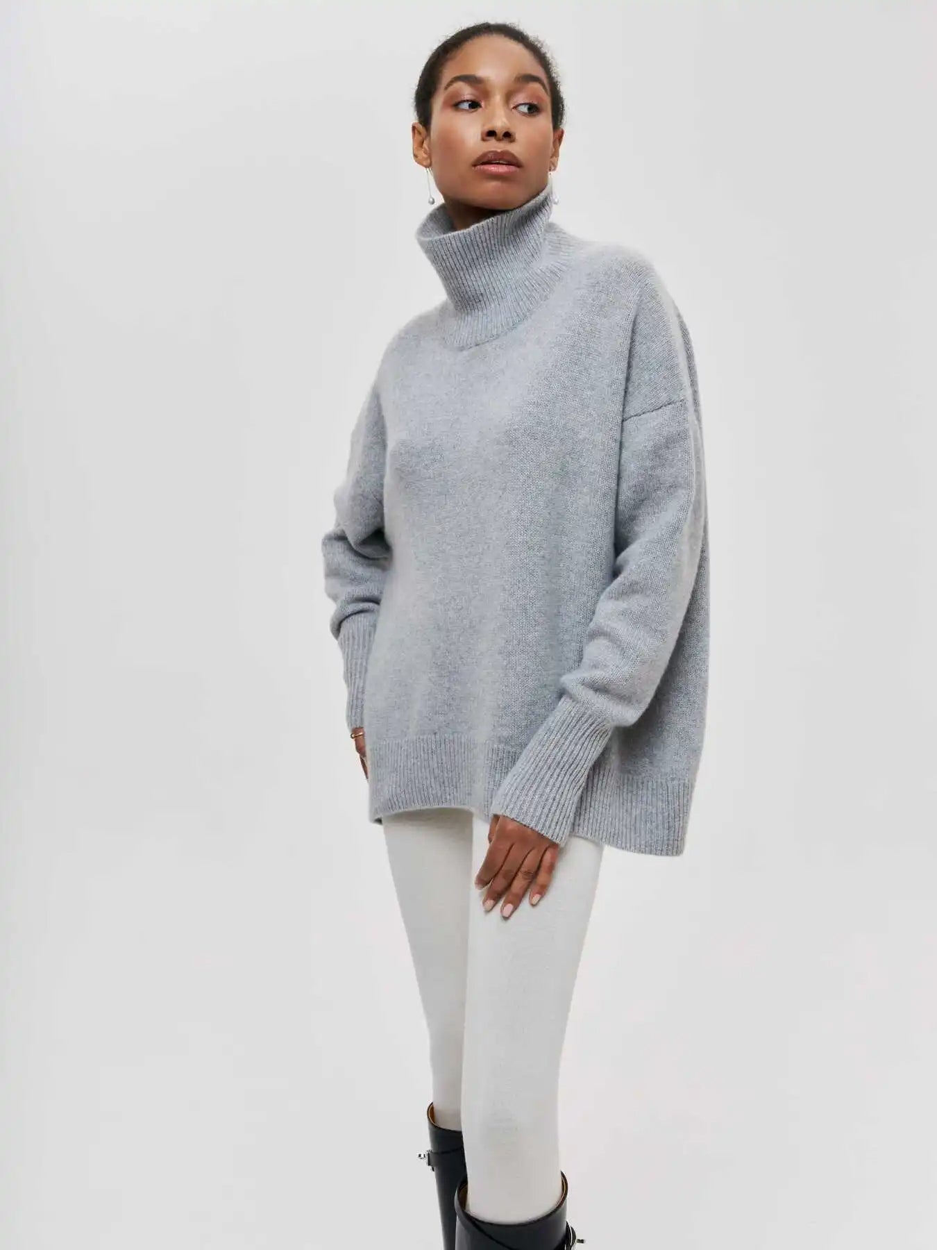 Mia Women's Cozy Turtleneck Sweater