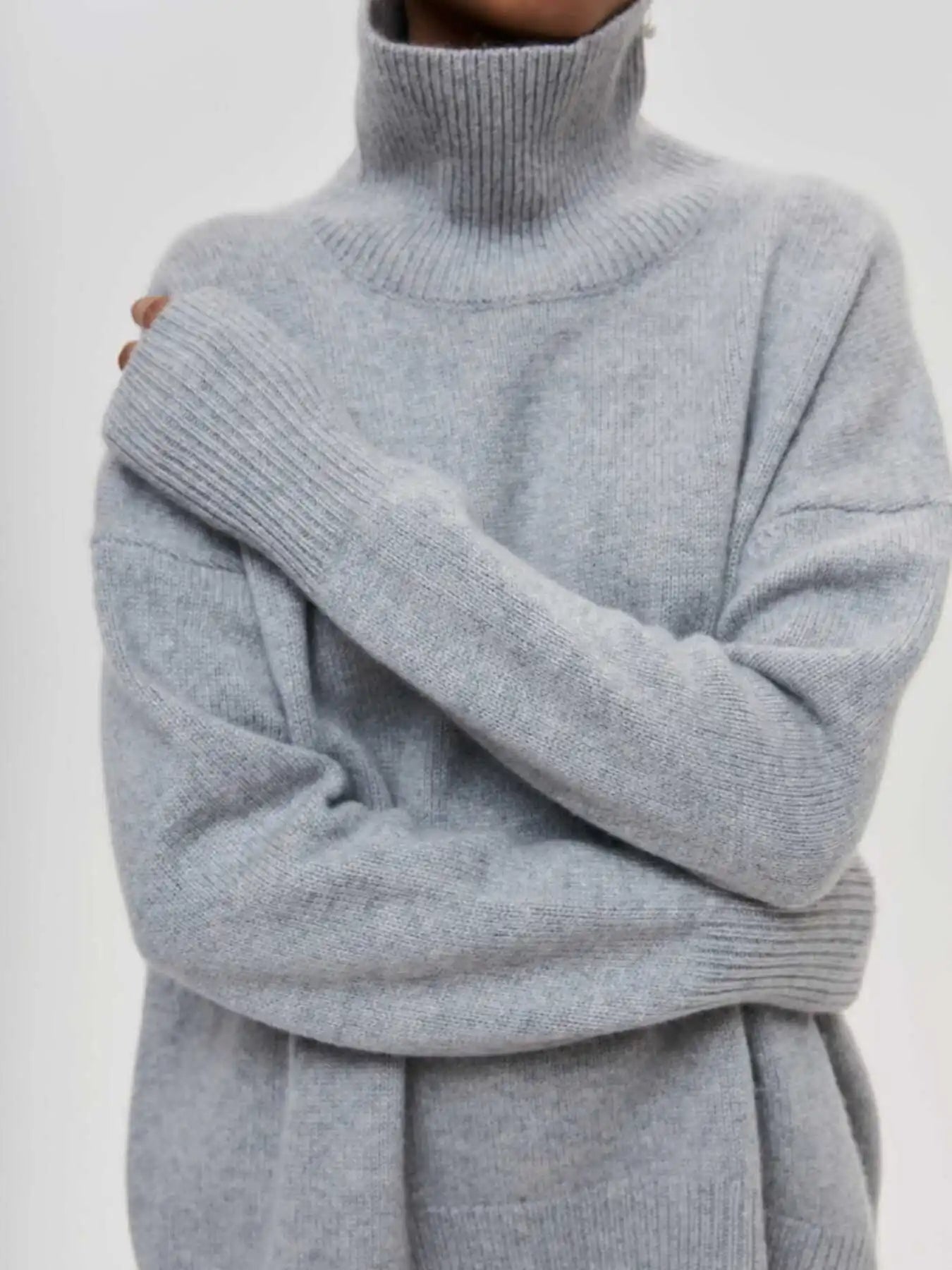 Mia Women's Cozy Turtleneck Sweater