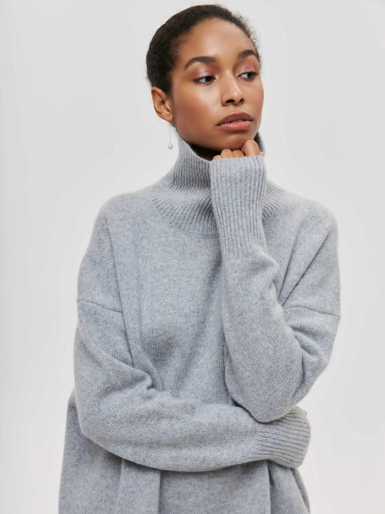 Mia Women's Cozy Turtleneck Sweater