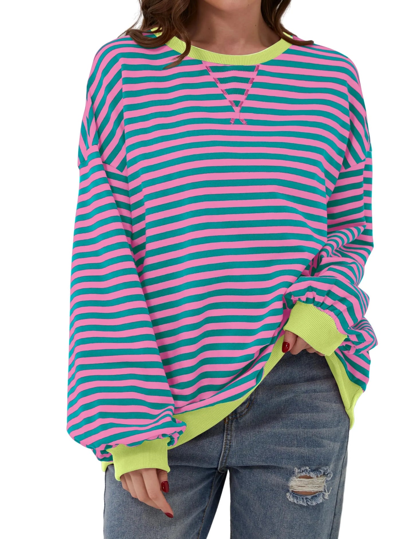 Mia Women's Striped Sweater