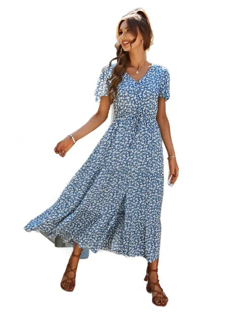 Elena Vintage Floral Dress