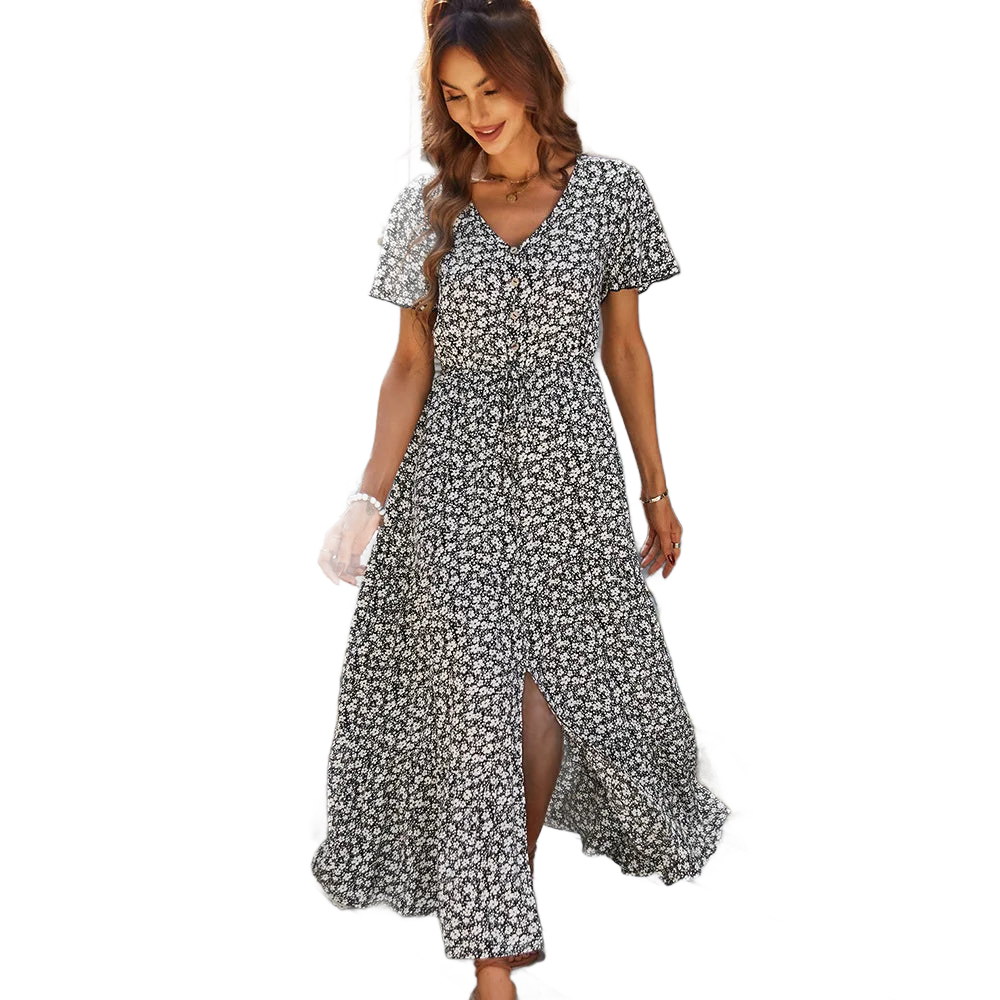 Elena Vintage Floral Dress
