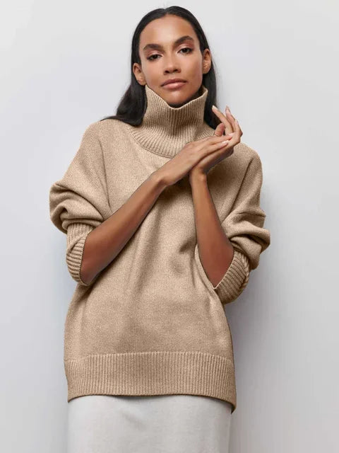 Mia Women's Cozy Turtleneck Sweater