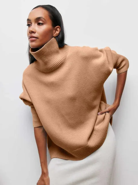 Mia Women's Cozy Turtleneck Sweater
