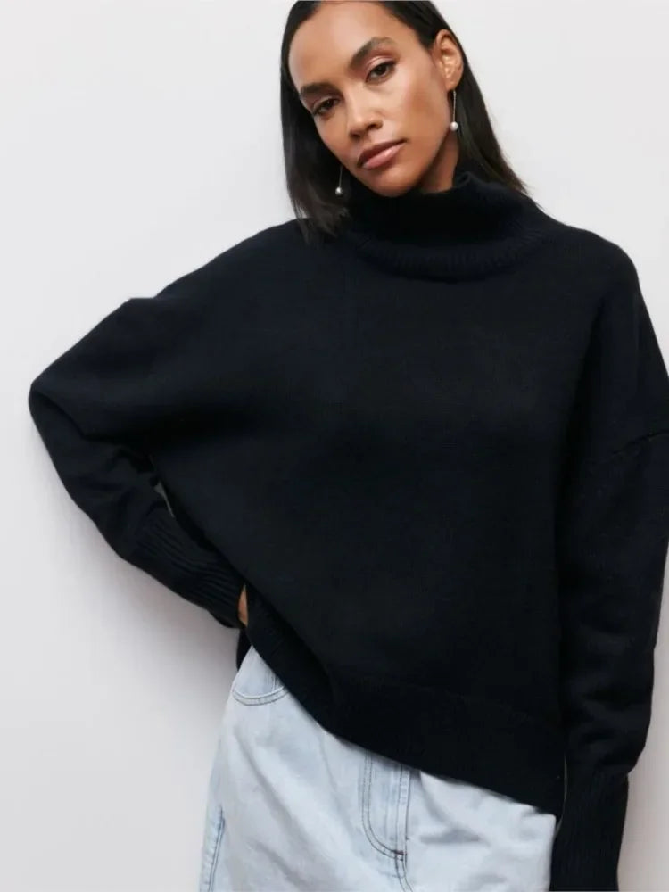 Mia Women's Cozy Turtleneck Sweater