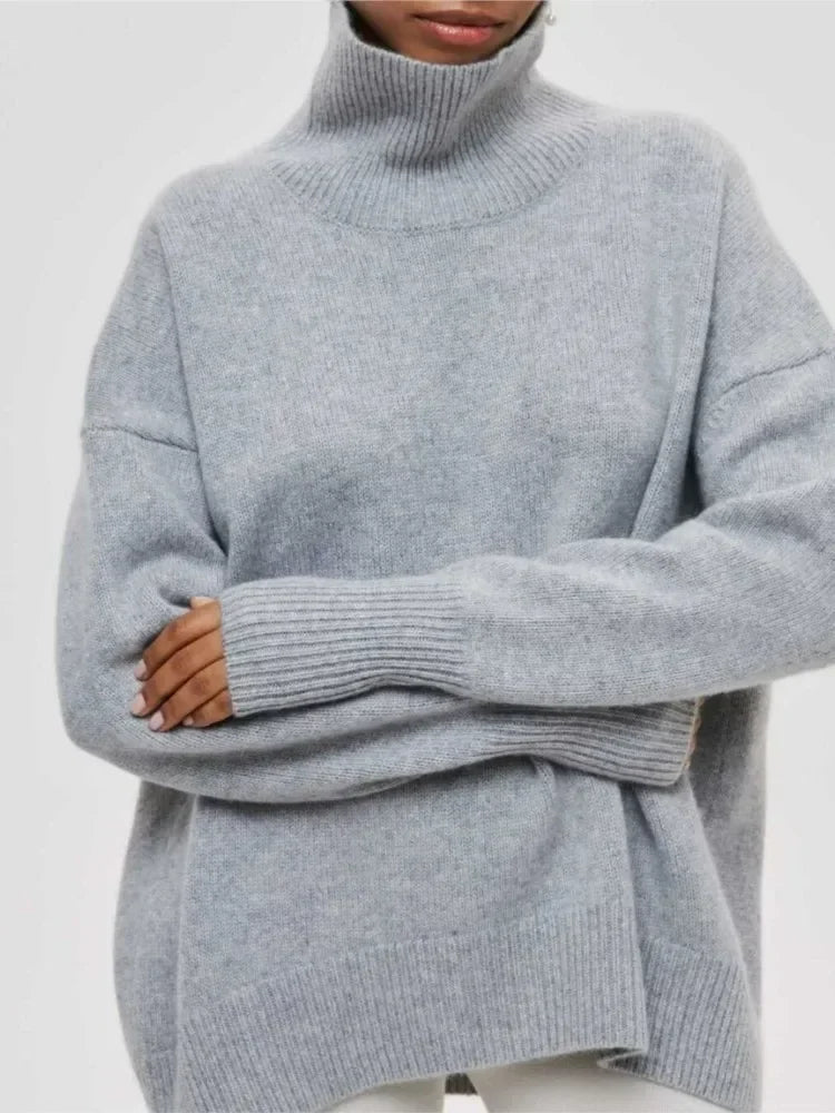 Mia Women's Cozy Turtleneck Sweater