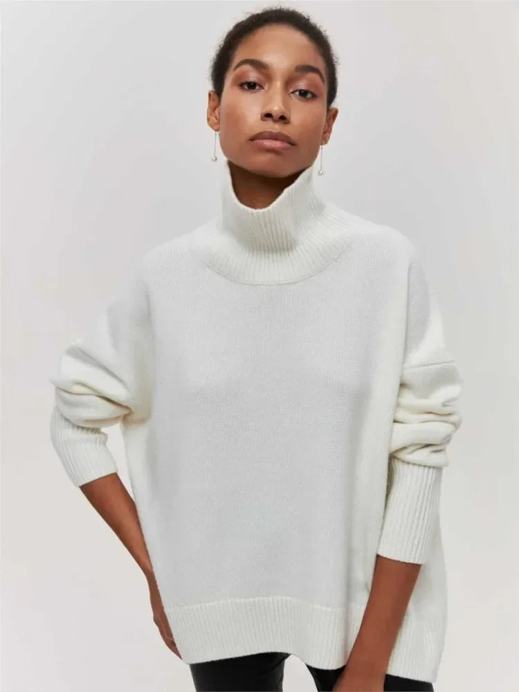 Mia Women's Cozy Turtleneck Sweater