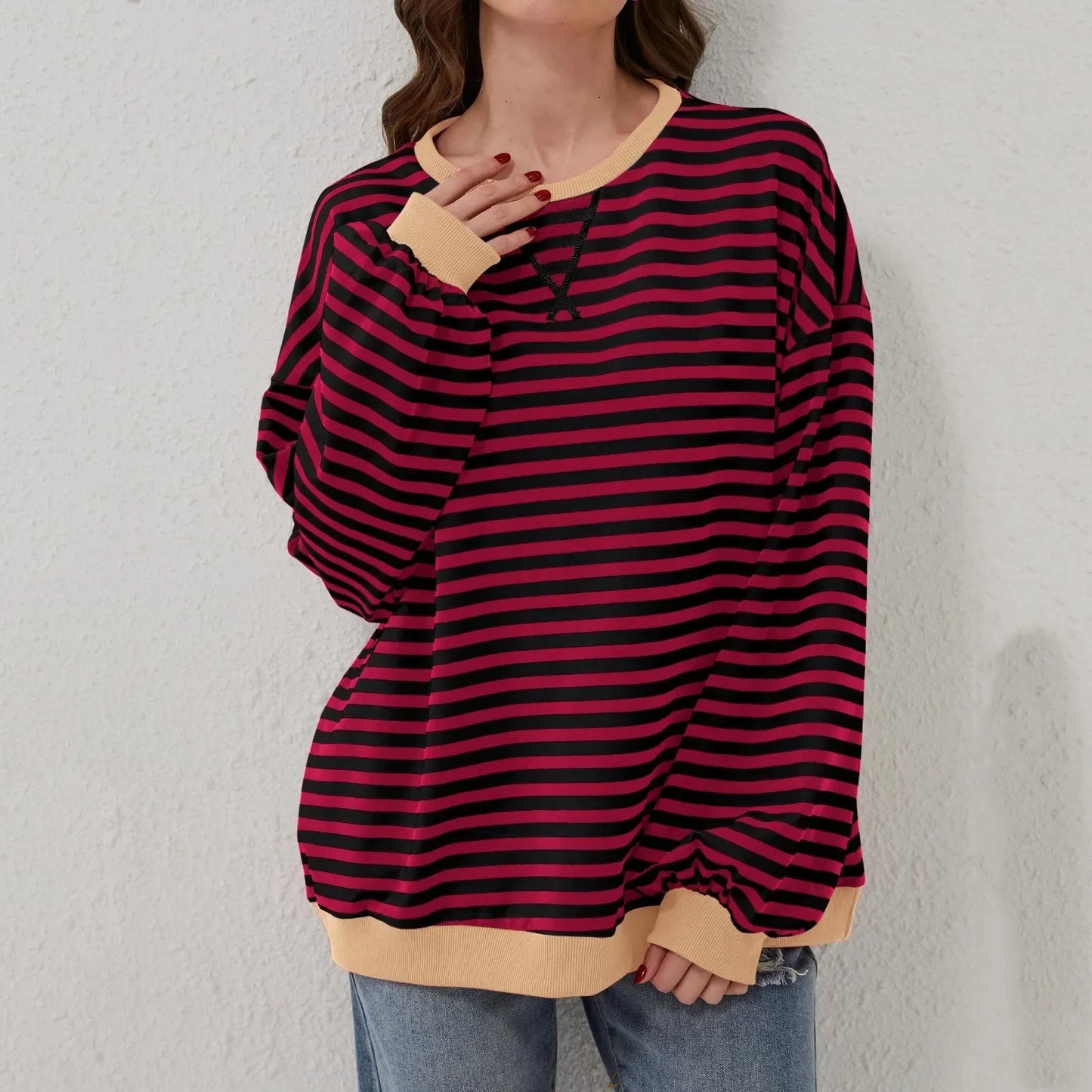 Mia Women's Striped Sweater