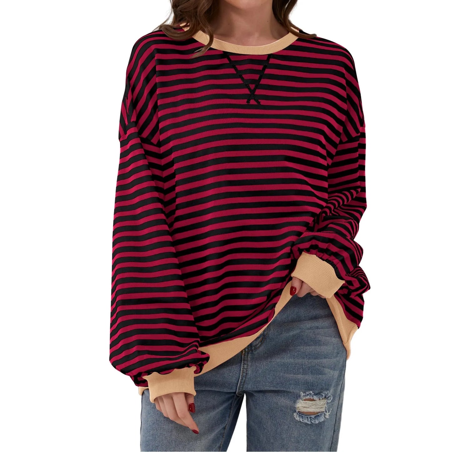 Mia Women's Striped Sweater