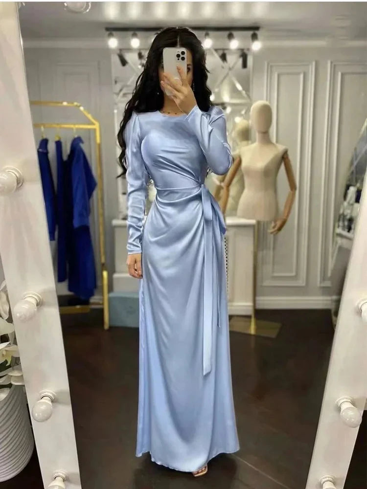 Celeste Satin Maxi Dress