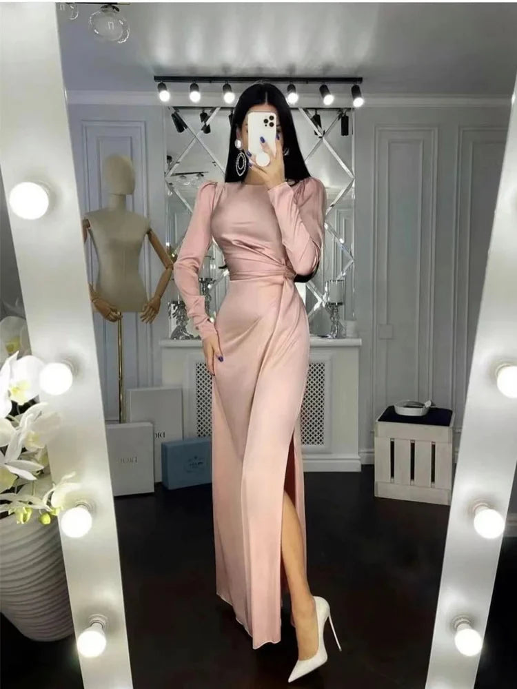 Celeste Satin Maxi Dress