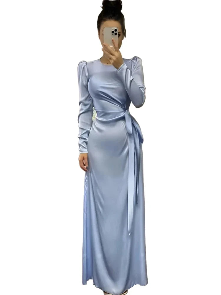 Celeste Satin Maxi Dress