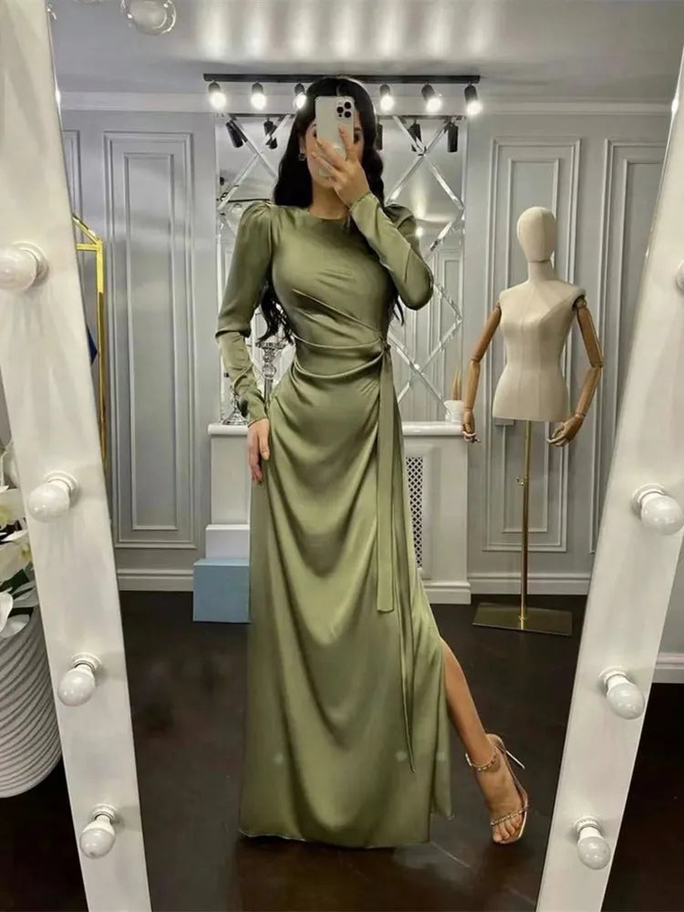 Celeste Satin Maxi Dress