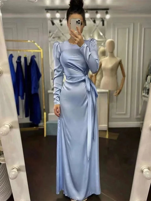 Celeste Satin Maxi Dress