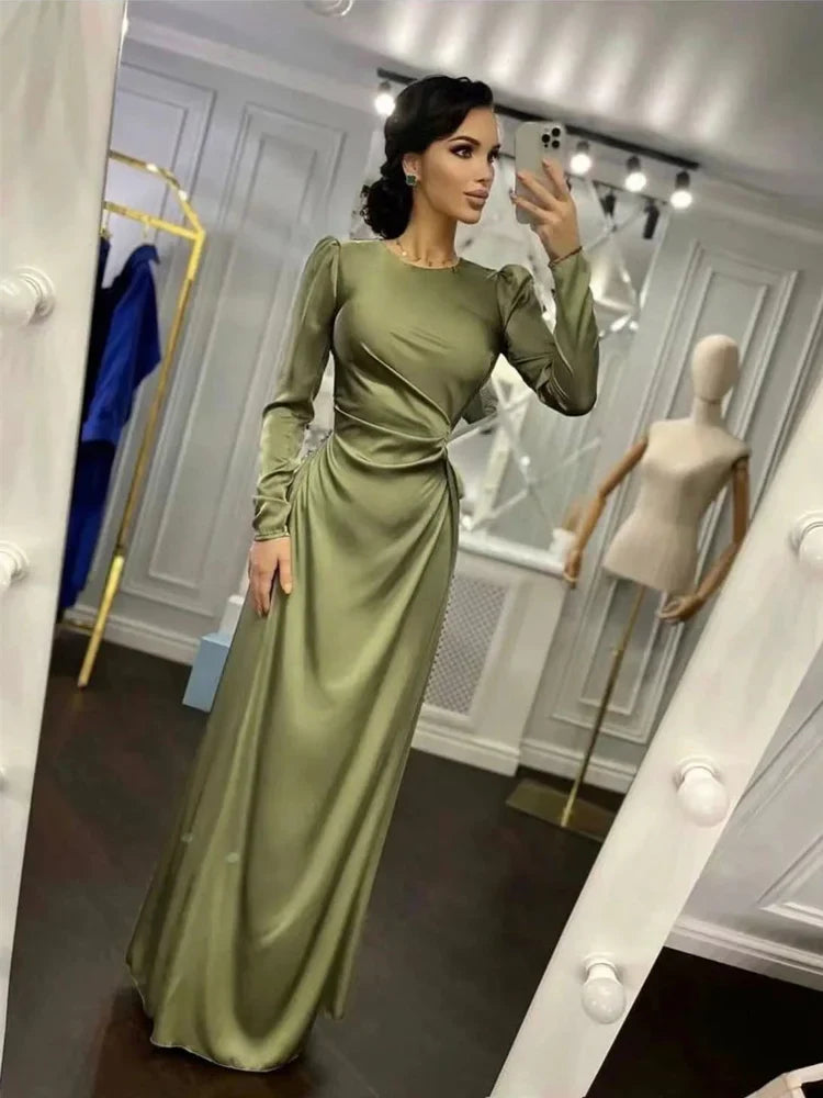 Celeste Satin Maxi Dress