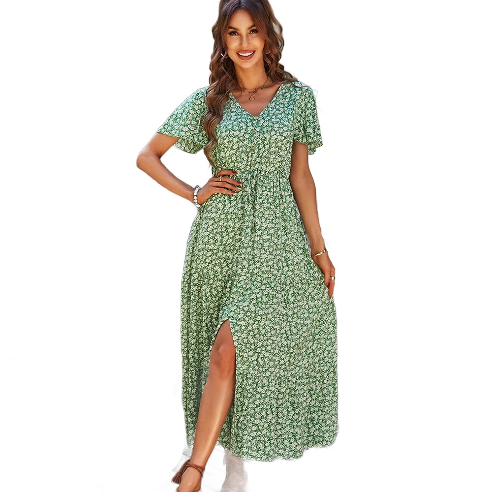 Elena Vintage Floral Dress