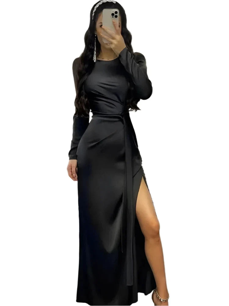 Celeste Satin Maxi Dress