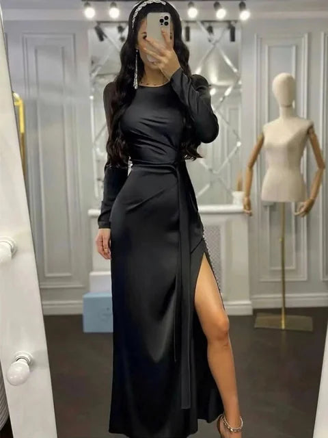 Celeste Satin Maxi Dress